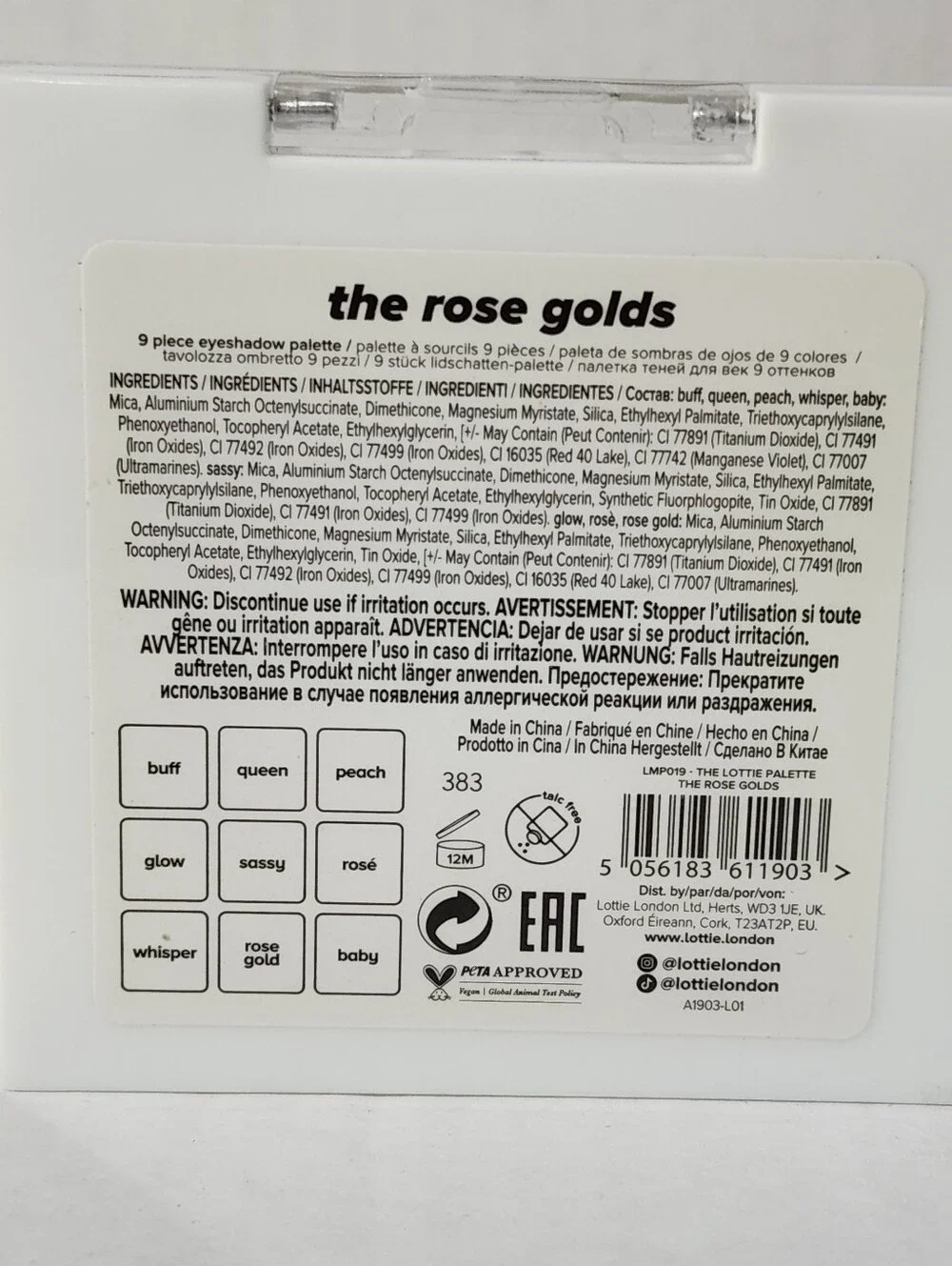 Lottie London The Rose Golds Eyeshadow